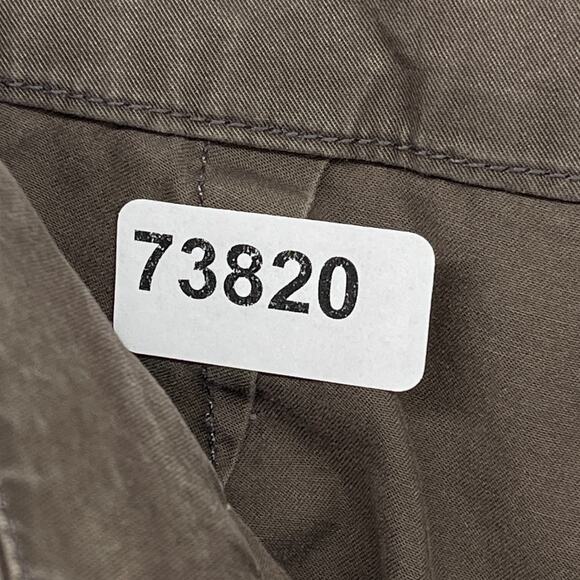 EILEEN FISHER Pants M Organic Cotton Stretch Twill Tapered Cropped Cuff Brown - Picture 14 of 14